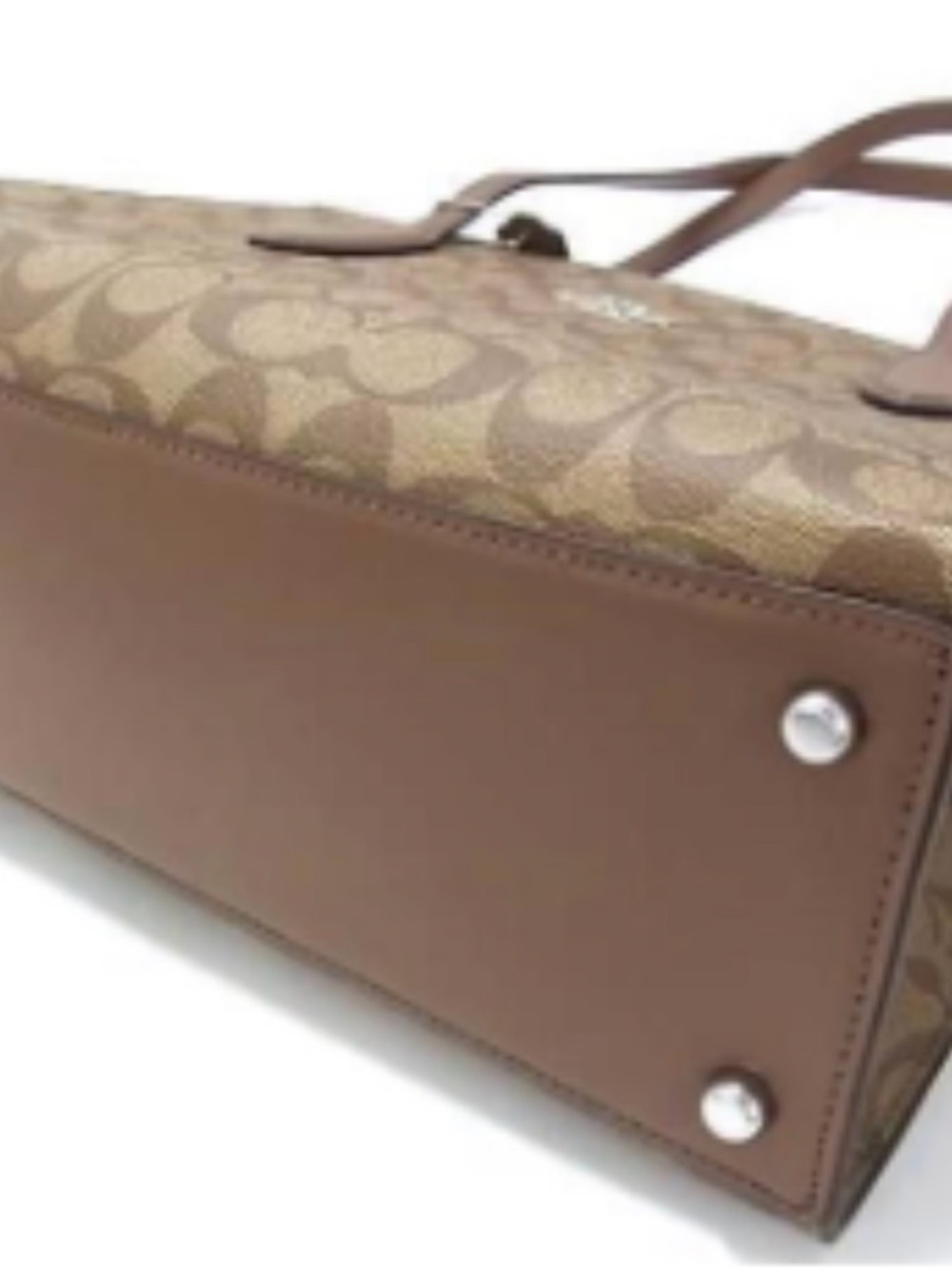 Coach NINA Signature Tote Bag In Brown Leather. CL399 EUC - Picture 10 of 10